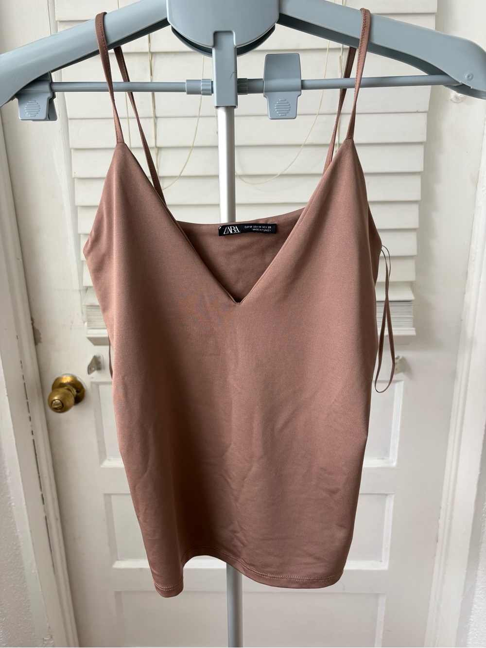 Zara - Brown Stretch Camisole Tank Top - size medium